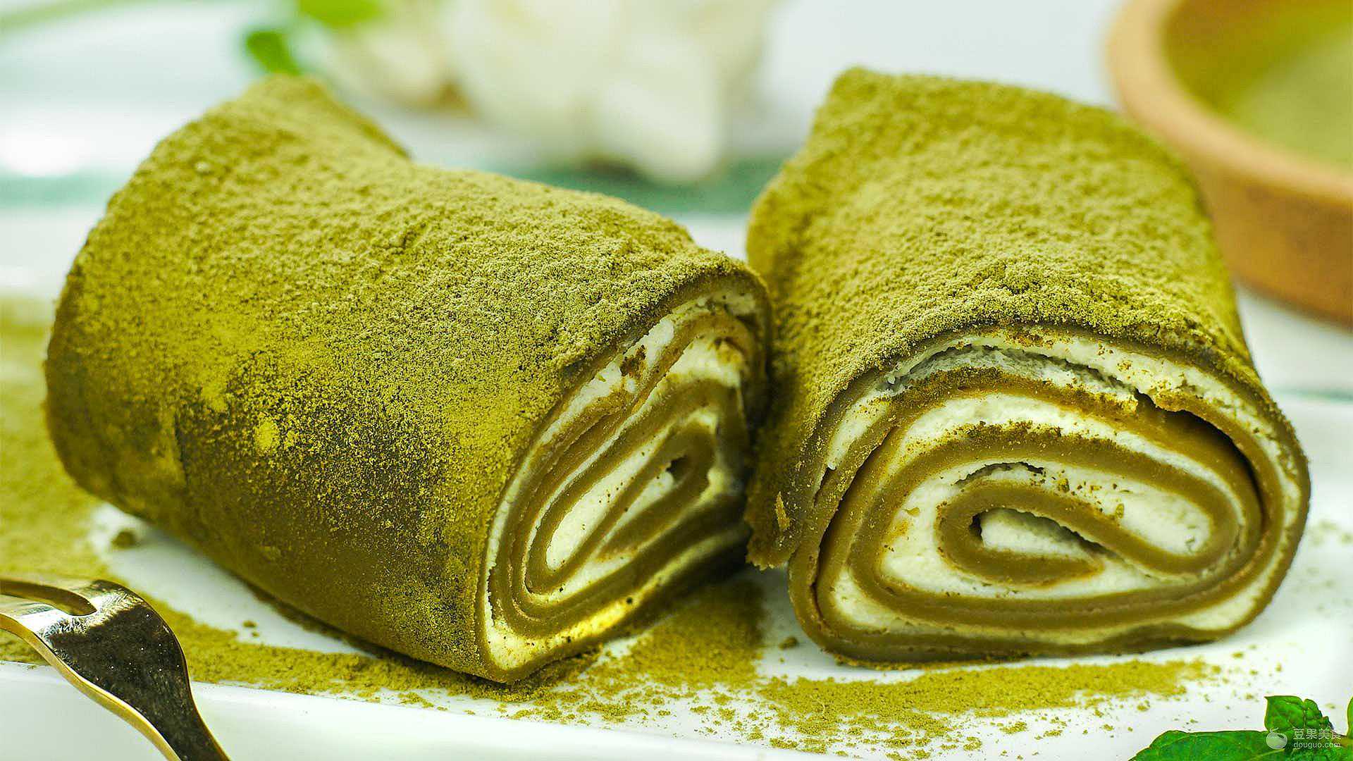 网红抹茶毛巾卷的做法